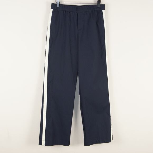 Zara Pants - Zara Wide Leg Navy Blue Side Striped Trouser Tracker Pants Womens Sz S